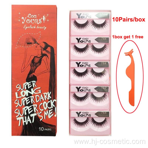 2019 New 3D Faux Mink Lashes 100% Hand Made Flash Eyelashes Extension 10 Pairs